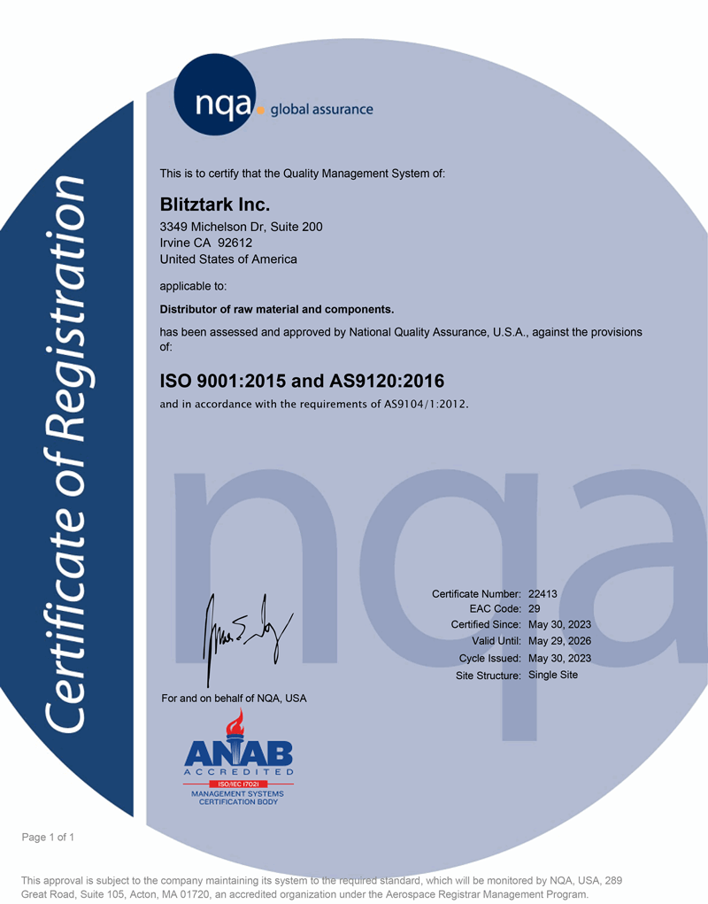 AS/ISO Certificate